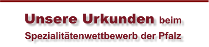 Unsere Urkunden beim Spezialitätenwettbewerb der Pfalz